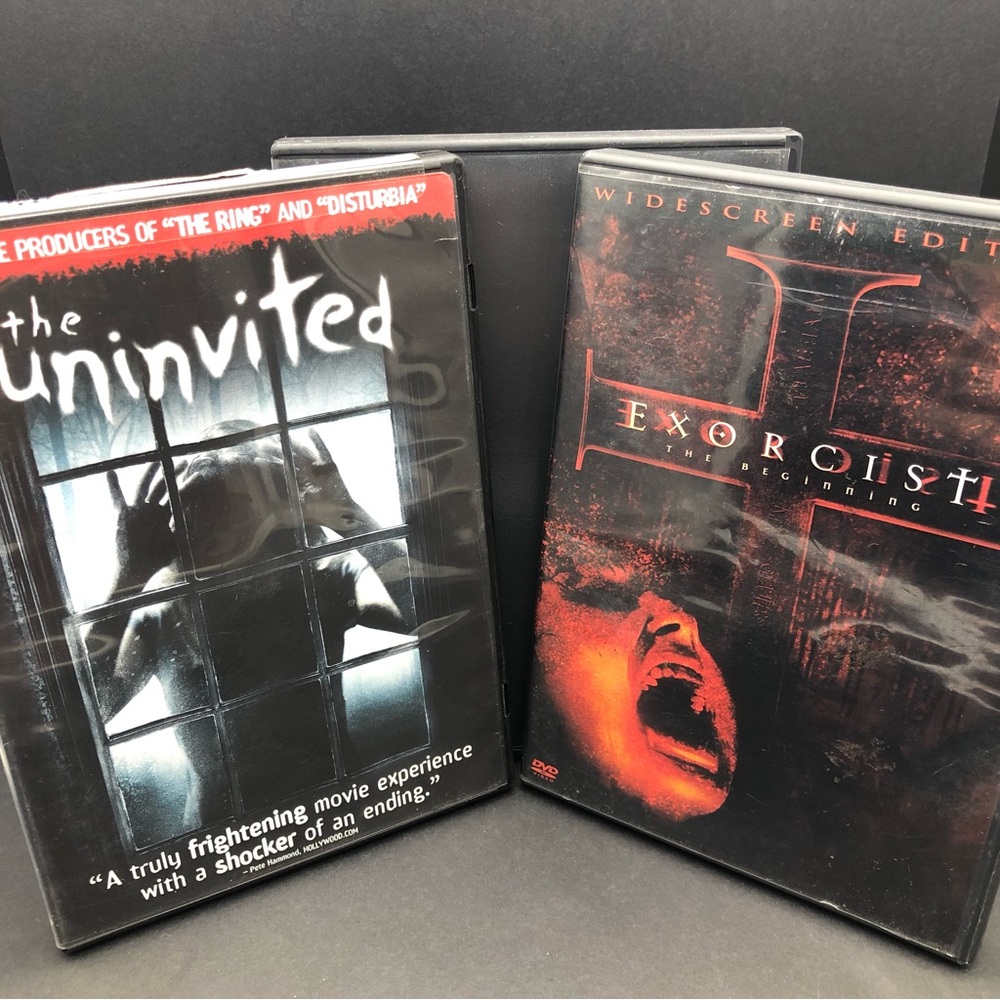 Lot of 3 DVD Horror Movies: The Uninvited, Exorcism of Emily Rose, Exorcist Begi